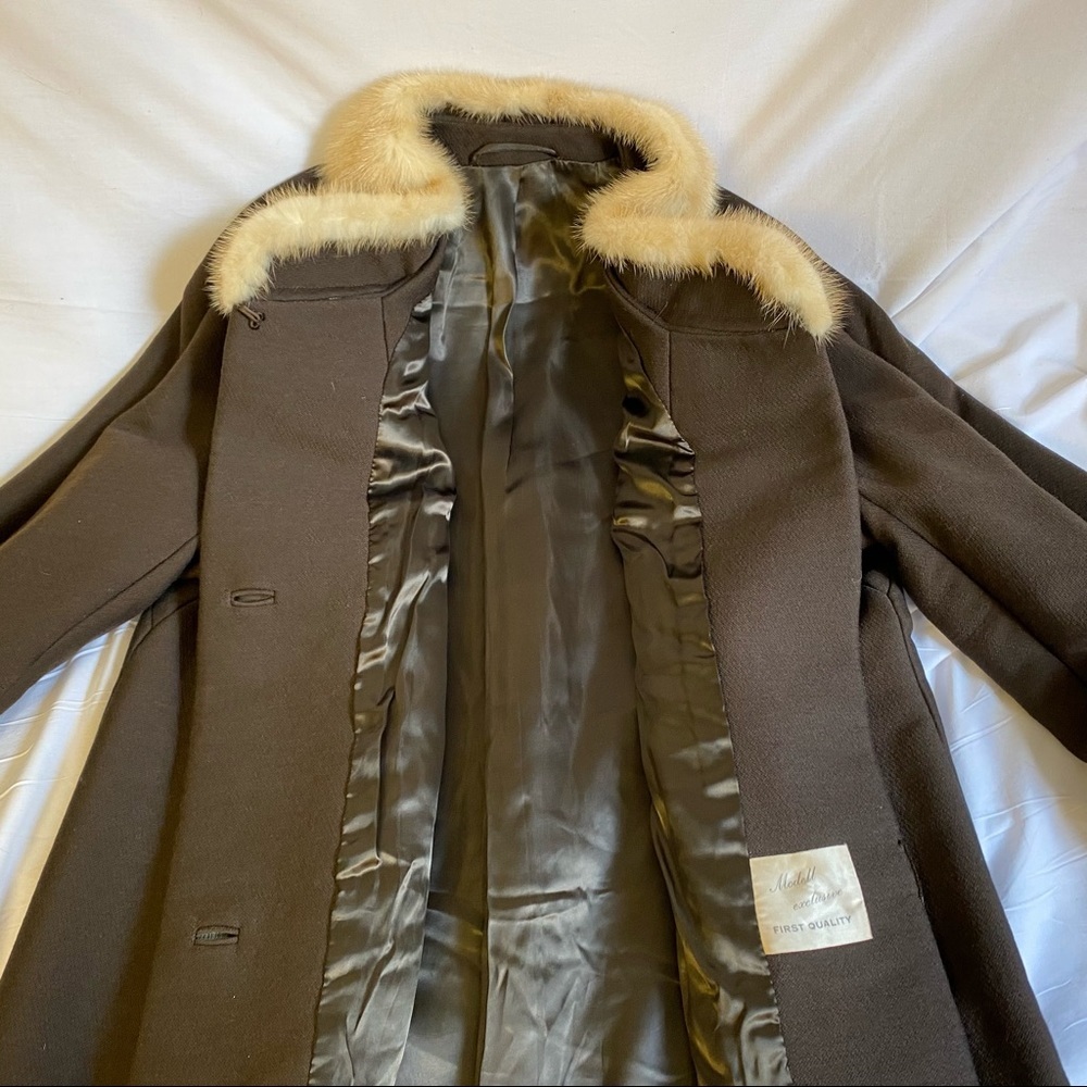 VTG Modell Mid-Century Fur Collared Swing Coat| Regency | Old Hollywood | Mod- M - Picture 5 of 6